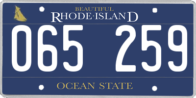 RI license plate 065259