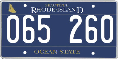 RI license plate 065260