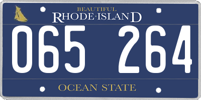 RI license plate 065264