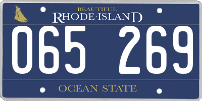 RI license plate 065269