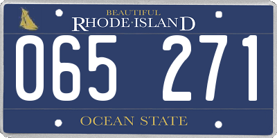 RI license plate 065271