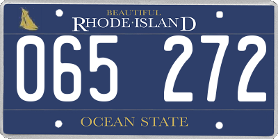 RI license plate 065272