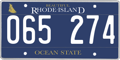 RI license plate 065274