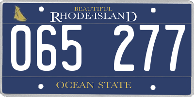 RI license plate 065277