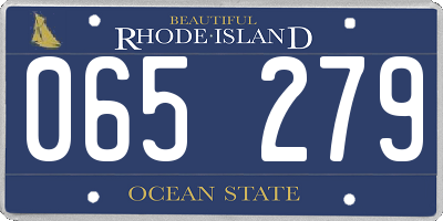 RI license plate 065279