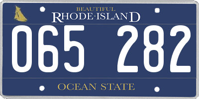 RI license plate 065282