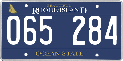 RI license plate 065284
