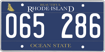 RI license plate 065286