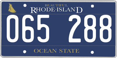 RI license plate 065288