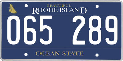 RI license plate 065289