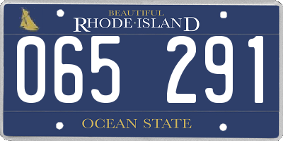 RI license plate 065291