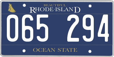 RI license plate 065294