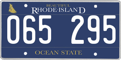 RI license plate 065295