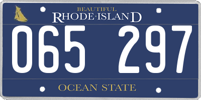 RI license plate 065297
