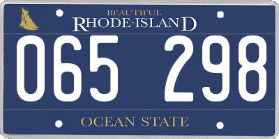 RI license plate 065298