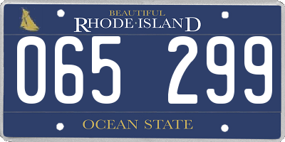 RI license plate 065299