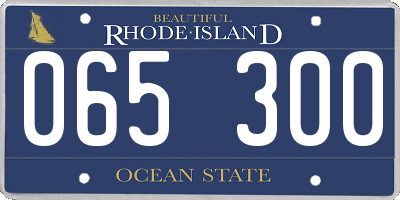 RI license plate 065300