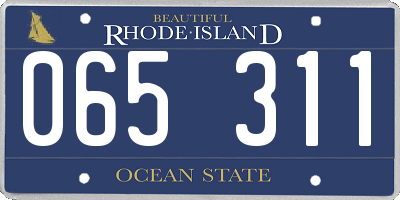 RI license plate 065311