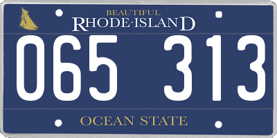 RI license plate 065313