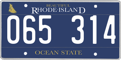 RI license plate 065314
