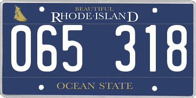 RI license plate 065318