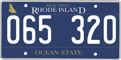 RI license plate 065320
