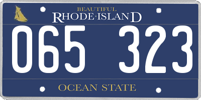 RI license plate 065323