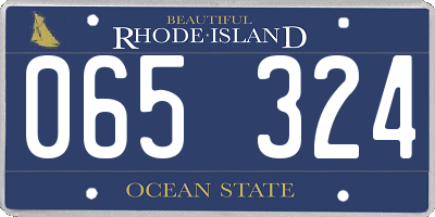 RI license plate 065324