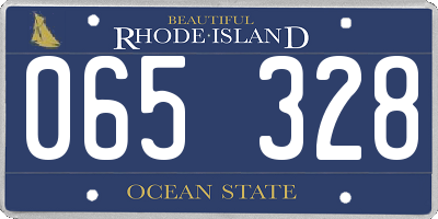 RI license plate 065328