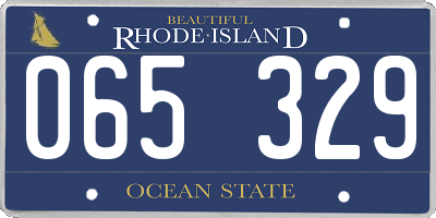 RI license plate 065329