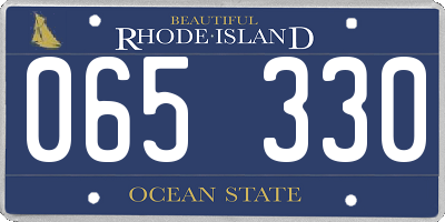 RI license plate 065330