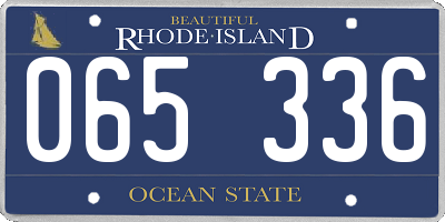 RI license plate 065336