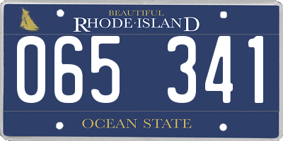 RI license plate 065341