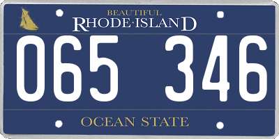RI license plate 065346