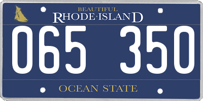RI license plate 065350