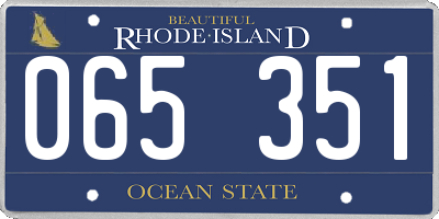 RI license plate 065351