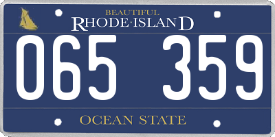 RI license plate 065359