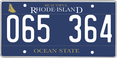 RI license plate 065364