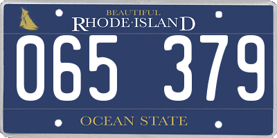 RI license plate 065379