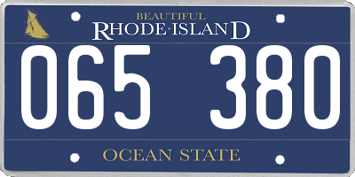 RI license plate 065380