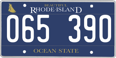 RI license plate 065390