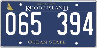 RI license plate 065394