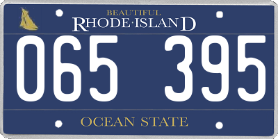 RI license plate 065395
