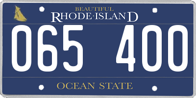 RI license plate 065400