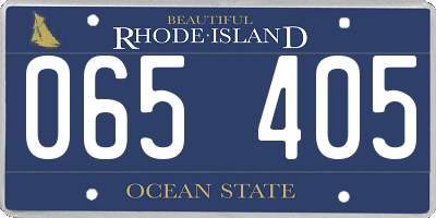 RI license plate 065405