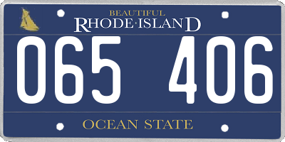RI license plate 065406