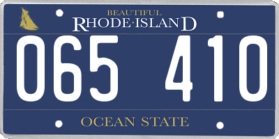 RI license plate 065410