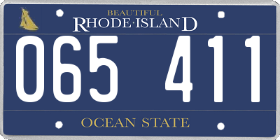 RI license plate 065411