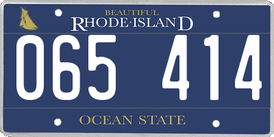 RI license plate 065414