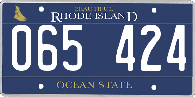 RI license plate 065424